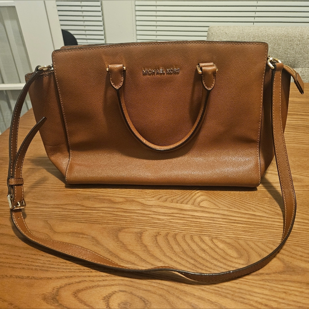 Michael Kors Brown Leather Tote Bag